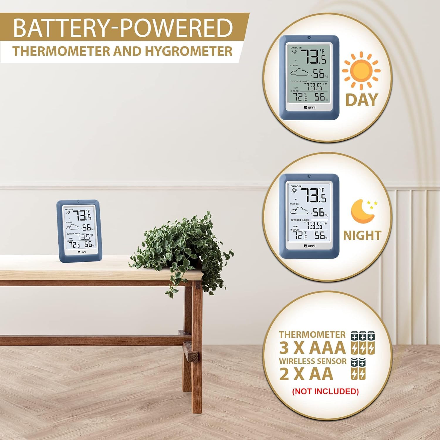 U UNNI supports up to three sensors for expanded coverage.