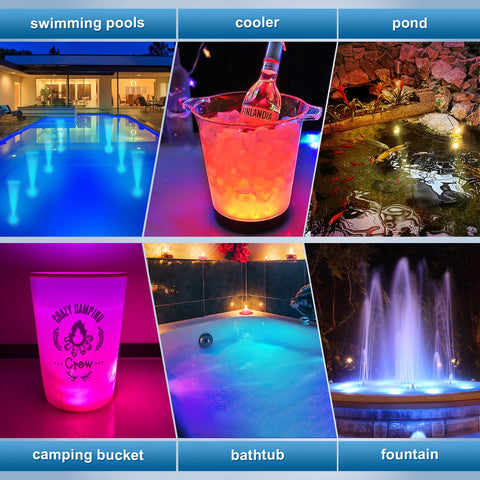 Four-pack U UZOPI pool lights suitable for pools, hot tubs, and vases