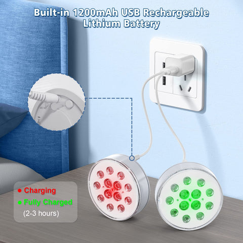 U UZOPI submersible lights with remote control for underwater color changes