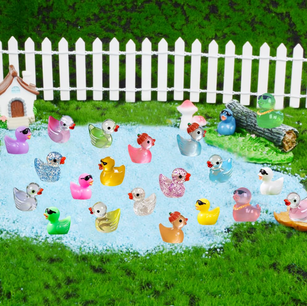 Assorted color ducks for DIY crafts and home mini landscapes by U-Zimikee