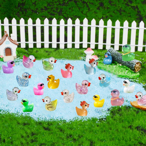 Assorted color ducks for DIY crafts and home mini landscapes by U-Zimikee