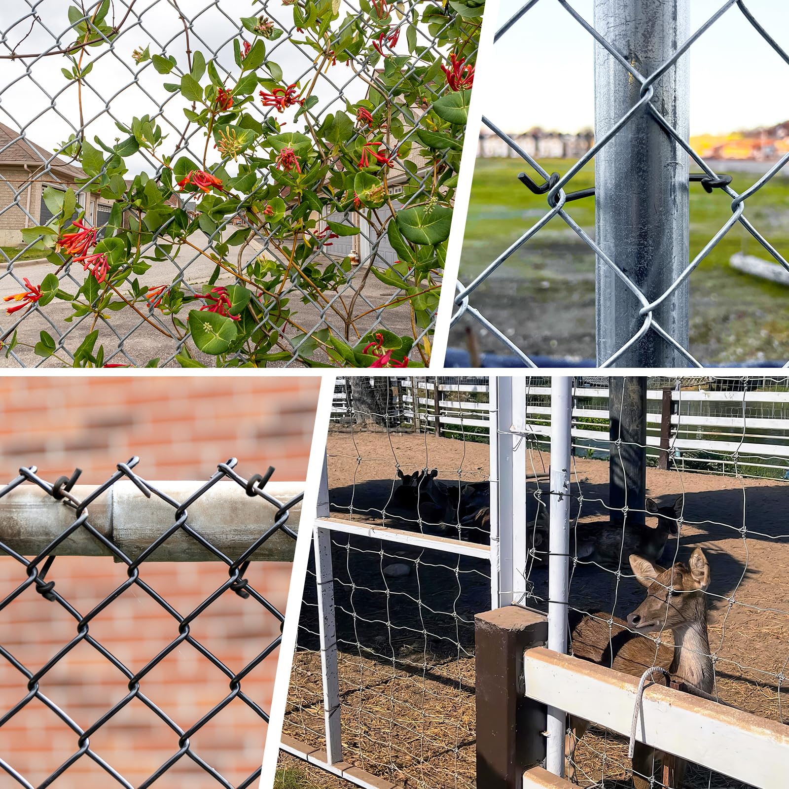 U0U Fence ties in use for farms and temporary boundaries.