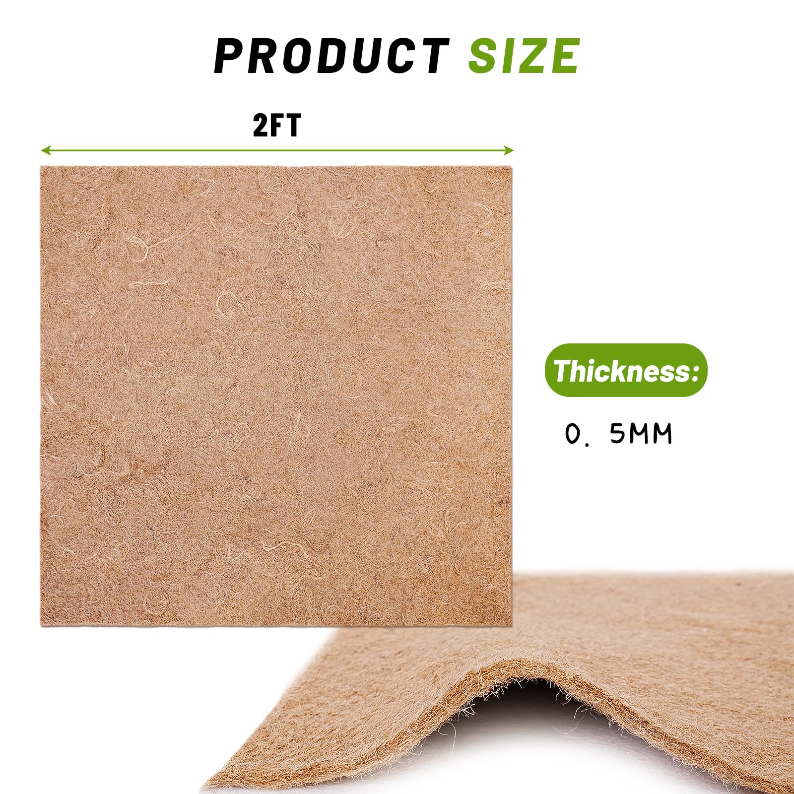 U0U worm blanket 2x2ft folded side view, easy to cut