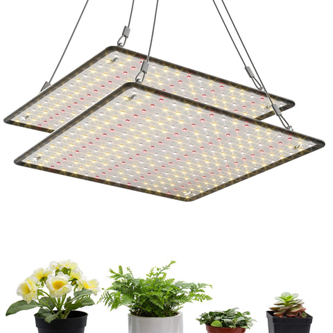 Uallhome LED grow light panel front view with compact 200W design for indoor gardens.