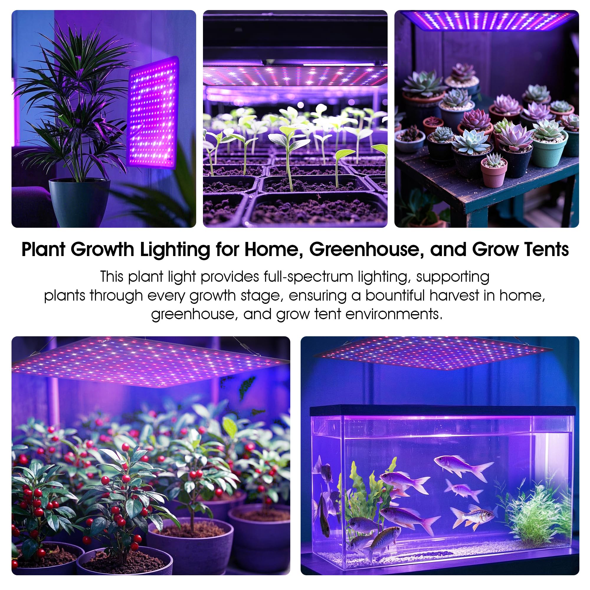 Long lifespan note: 100,000 hours for Uallhome grow lights