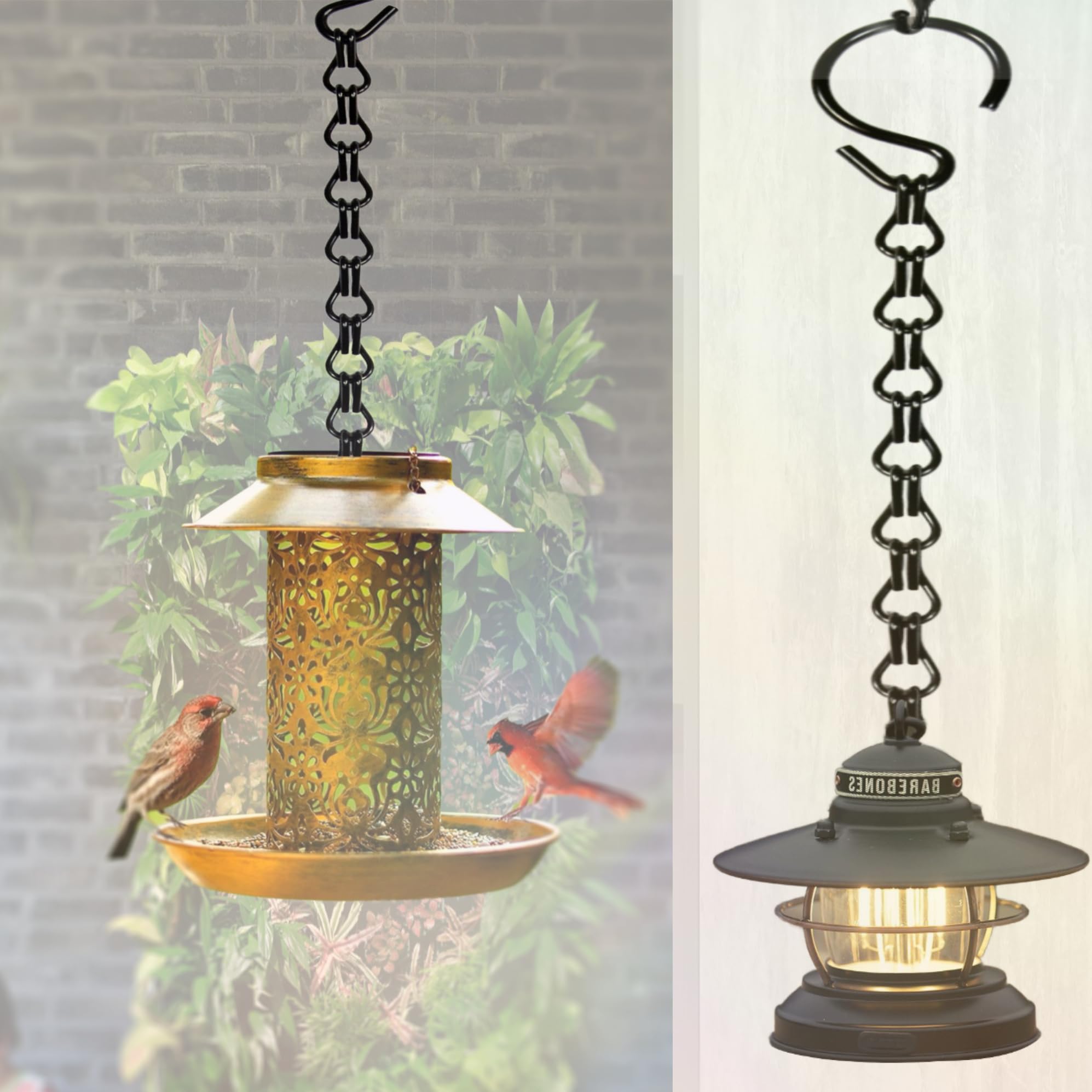 Wind chime held securely by Uarepretty hanging chain
