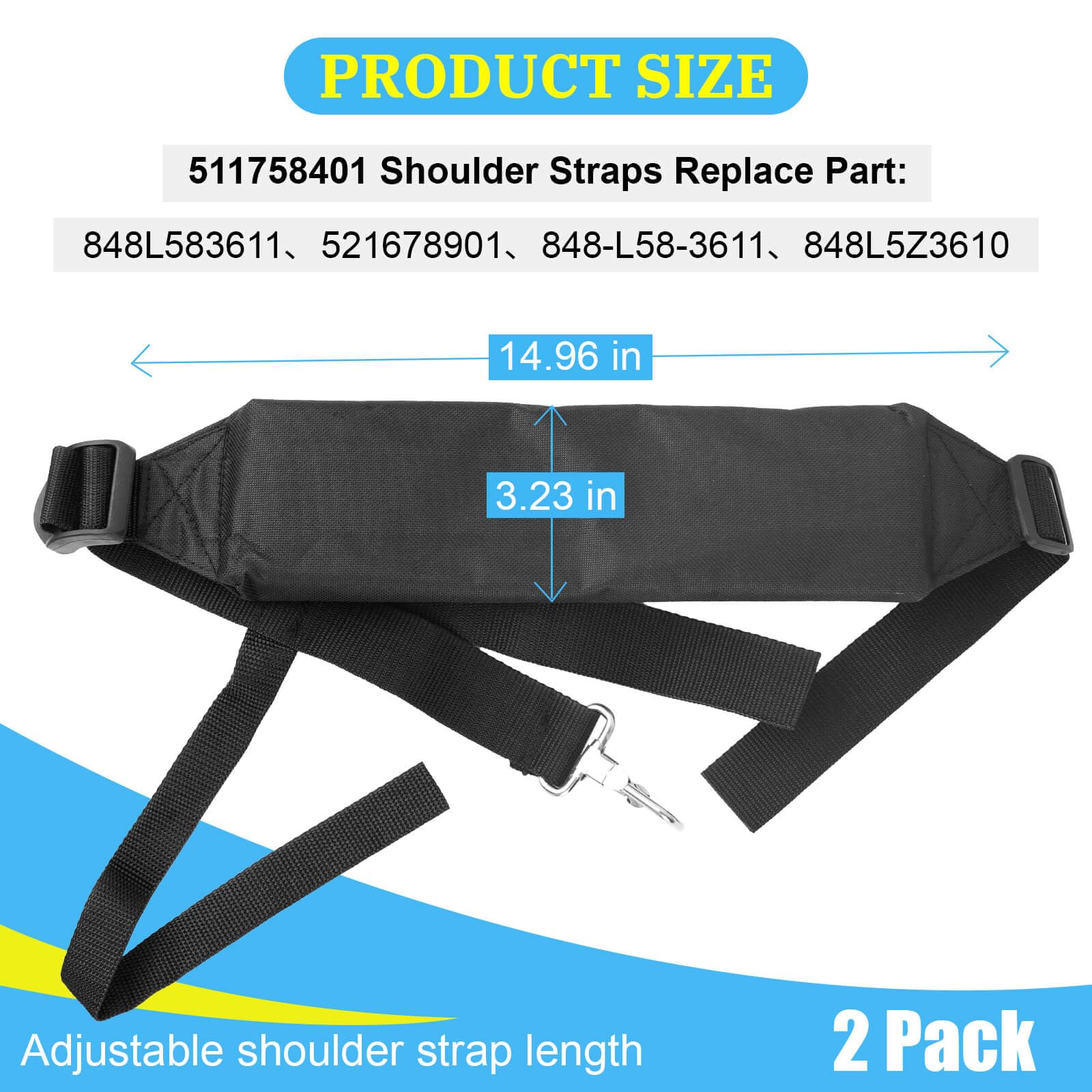Close-up of UASAM 511758401 strap showing non-slip padding for stable handling.