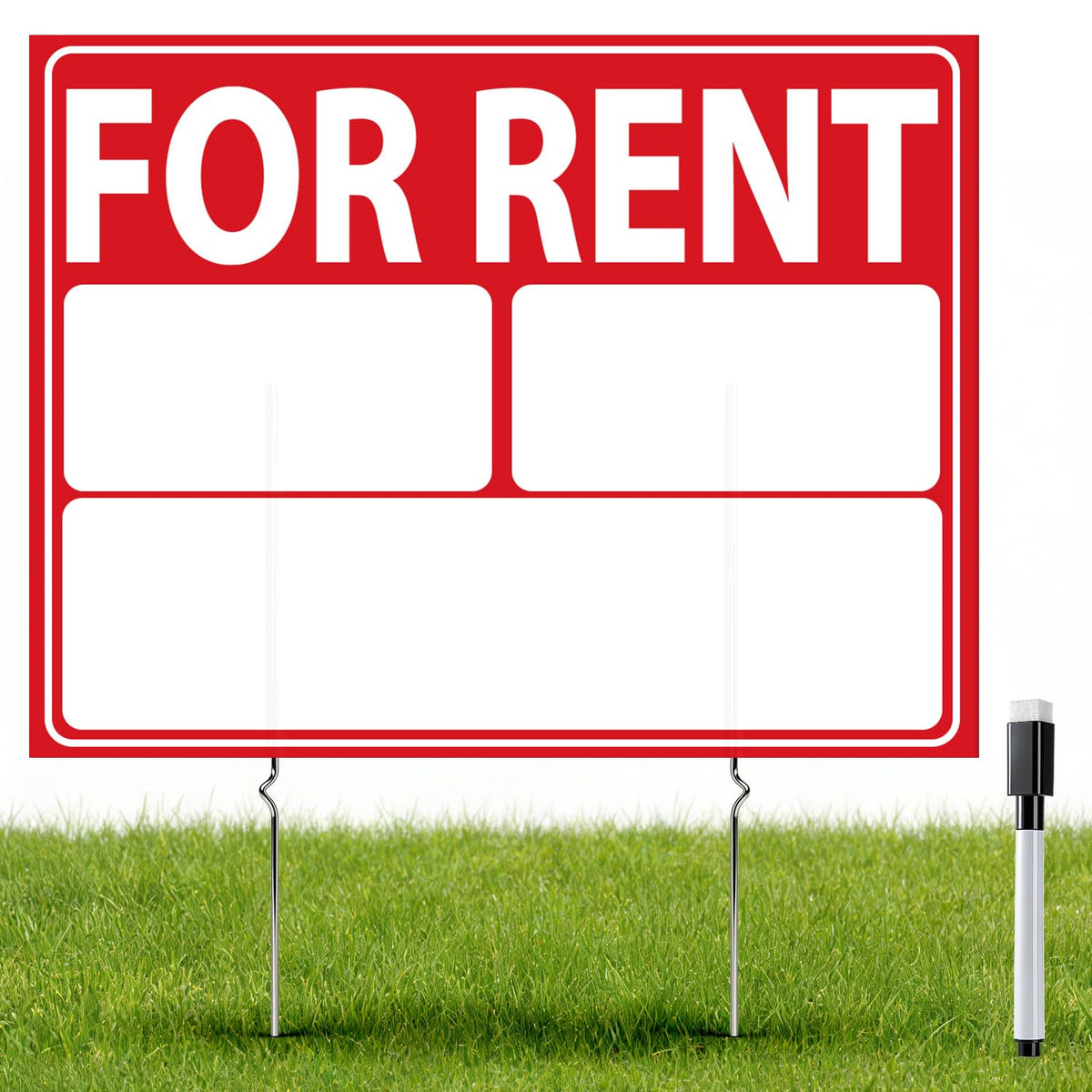 UAYVEBS For Rent Sign with Stakes, boosts curb visibility for rentals.