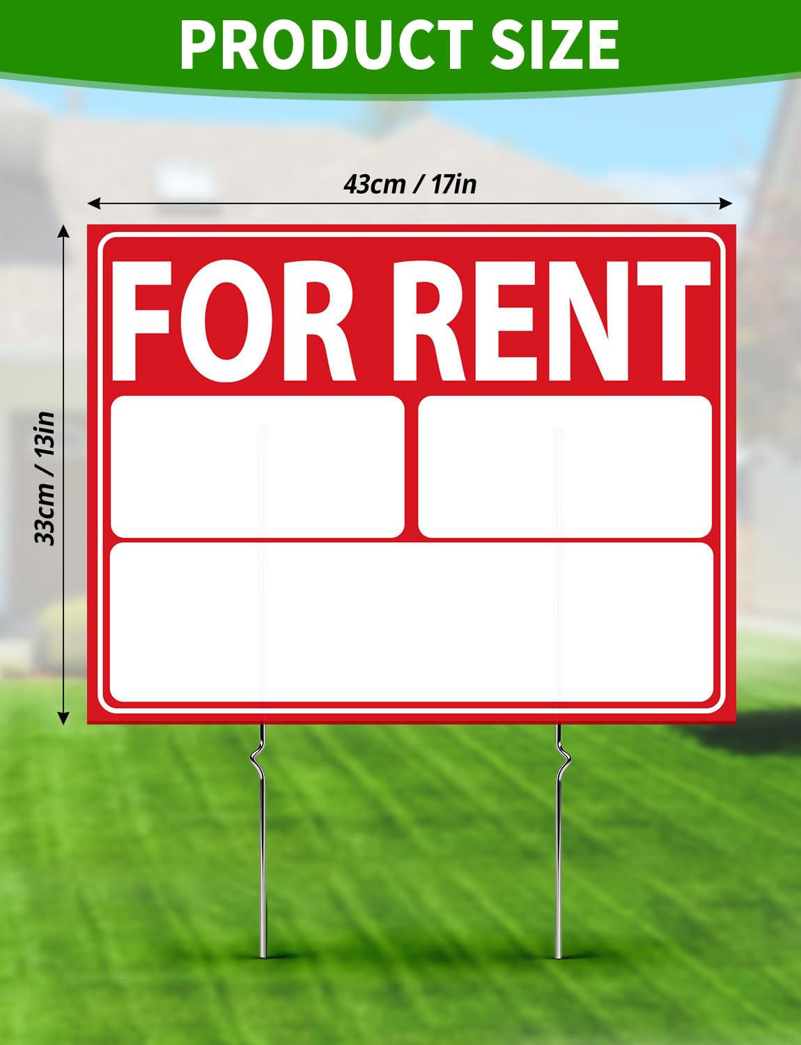 UAYVEBS Yard Rent Sign in Ground Stake for easy setup.