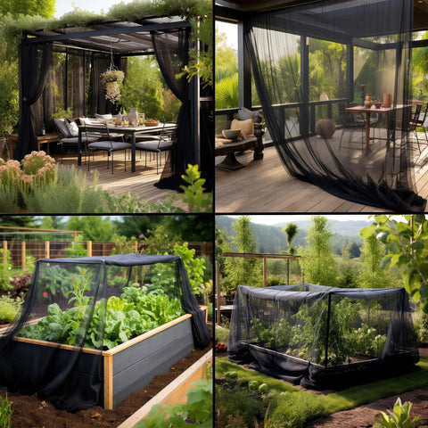 UB-STORE garden netting for windows and patios provides outdoor pest protection.