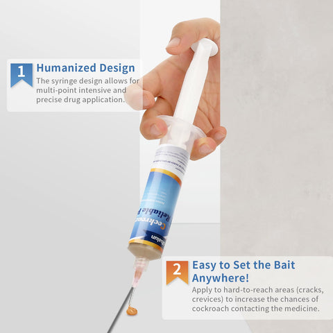 Ubalun gel bait at outdoor entrances helps deter roach entry.