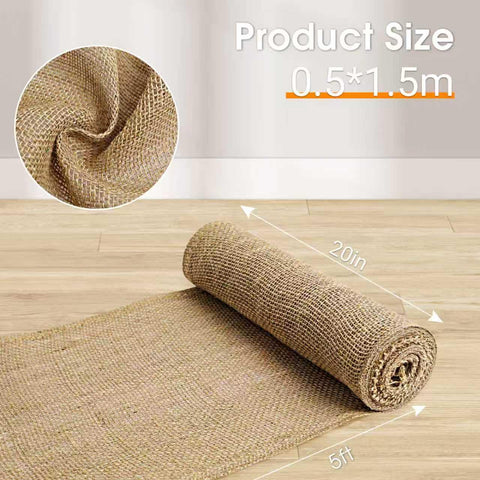 UBCGOTT Gardening Burlap Roll garden bed protection image highlighting weed suppression and mulch layering.