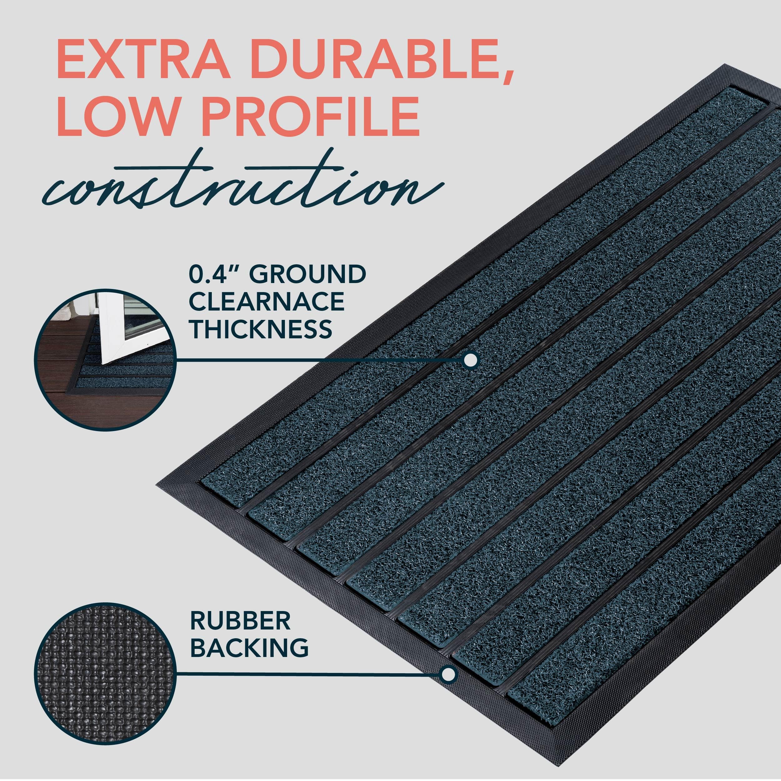 UBDYO 30x17-inch outdoor door mat fits front entrances.