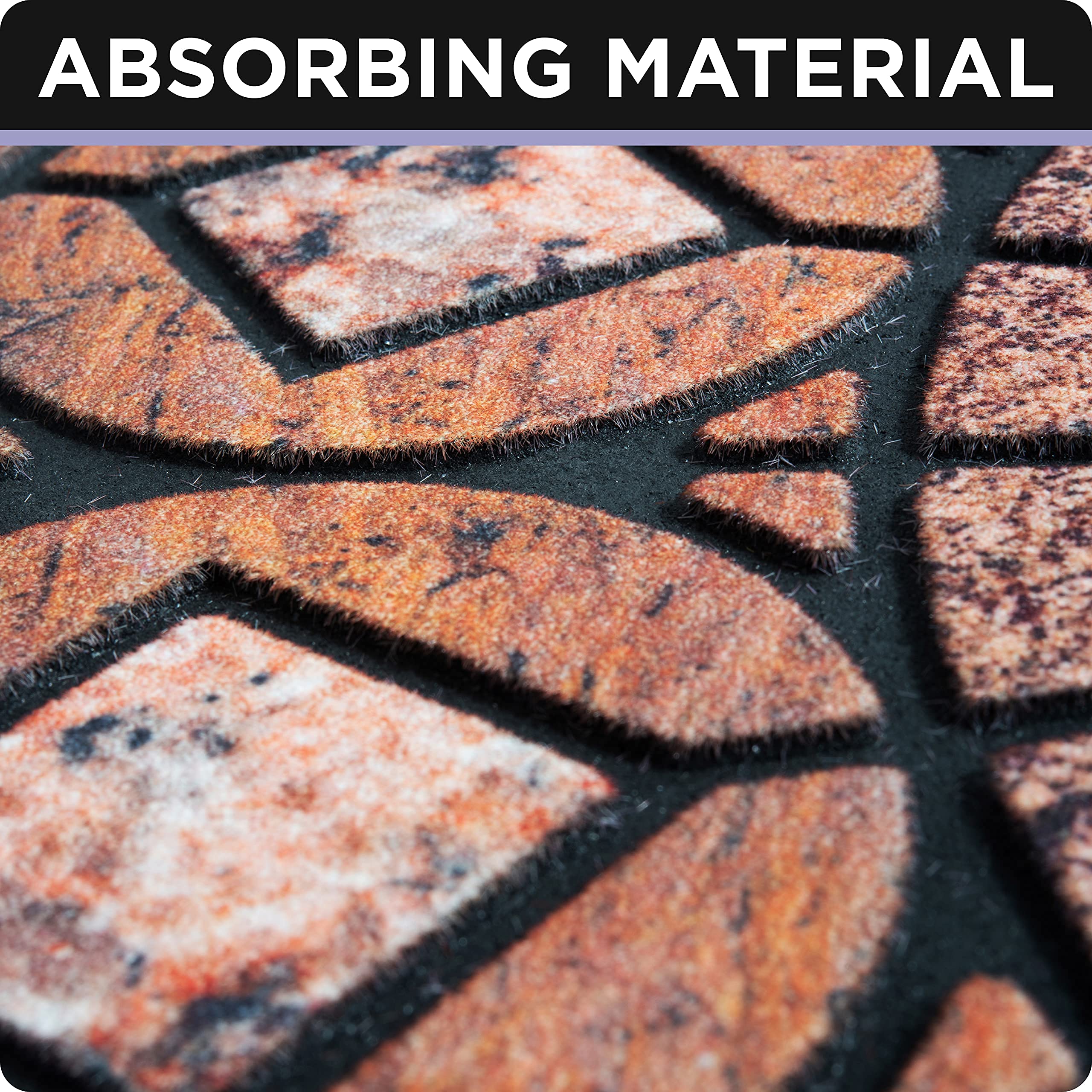 UBDYO anti-slip rubber backing doormat stays in place during high-traffic comings and goings.