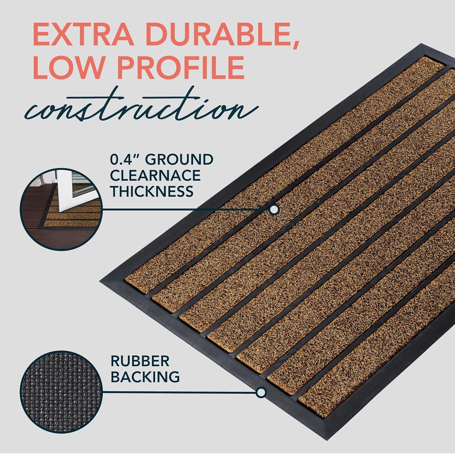 ubdyo anti-slip rubber backing enhances safety for high-traffic areas