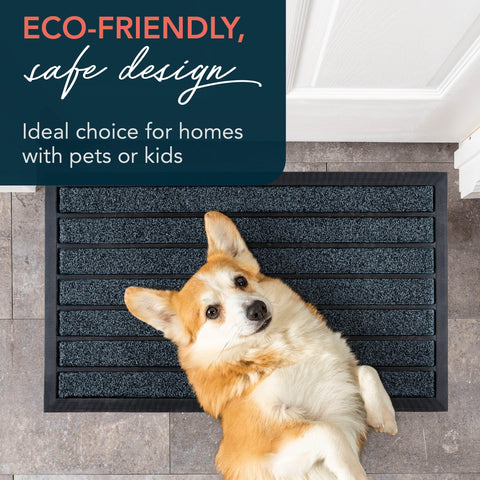 UBDYO bright-blue door mat adds vibrant welcome to any doorway.