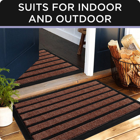 ubdyo bright burgundy color creates welcoming entrance while hiding dirt between cleans