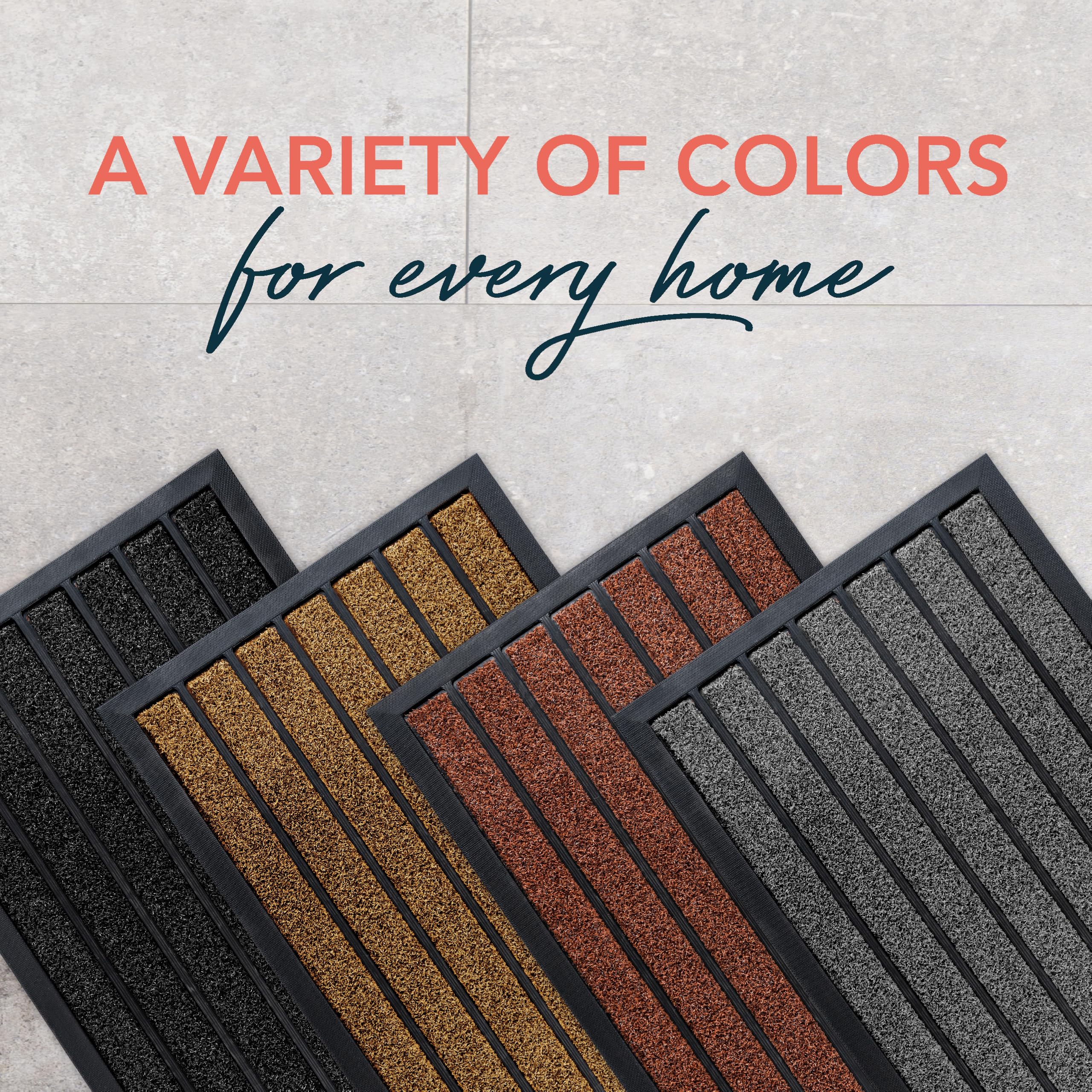 ubdyo bright-grey door mat fits wide entrances and patios