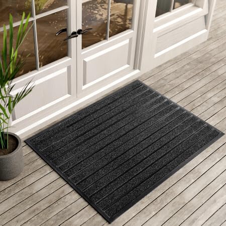 ubdyo dirt trapping door mat captures mud at the threshold, keeping entryways cleaner.