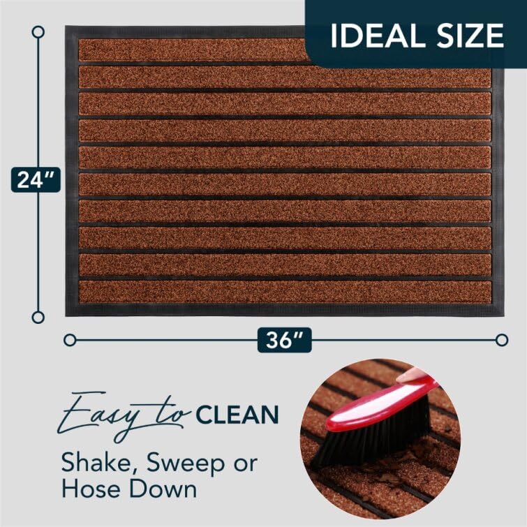 UBDYO dirt-trapping rubber strips close-up shows non-slip grip and water shedding.