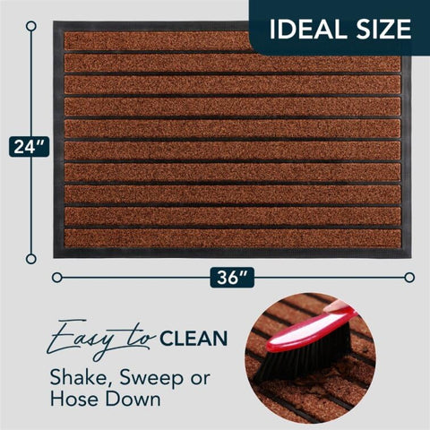 UBDYO dirt-trapping rubber strips close-up shows non-slip grip and water shedding.