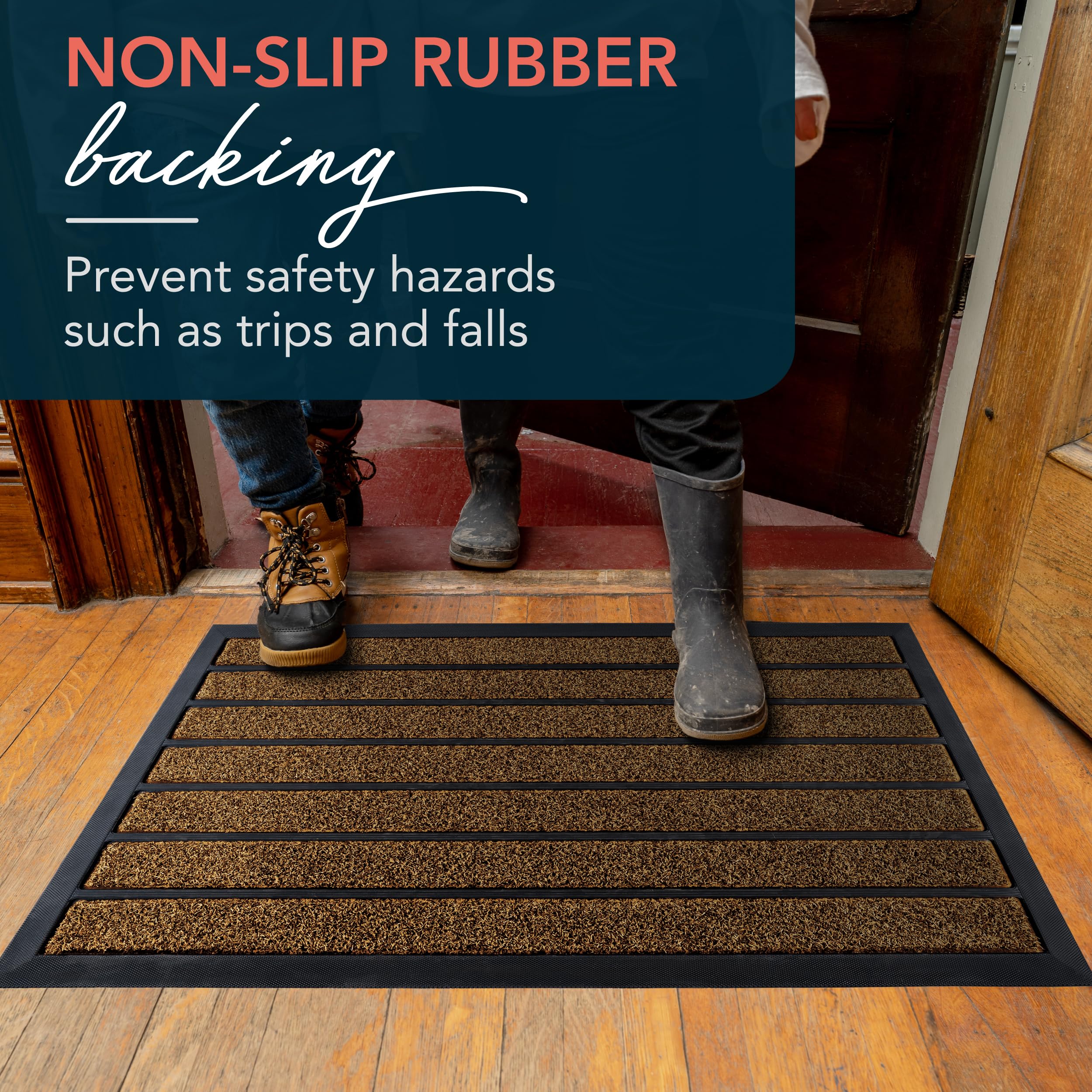 ubdyo dirt-trapping rug handles rain and snow with reliable performance.