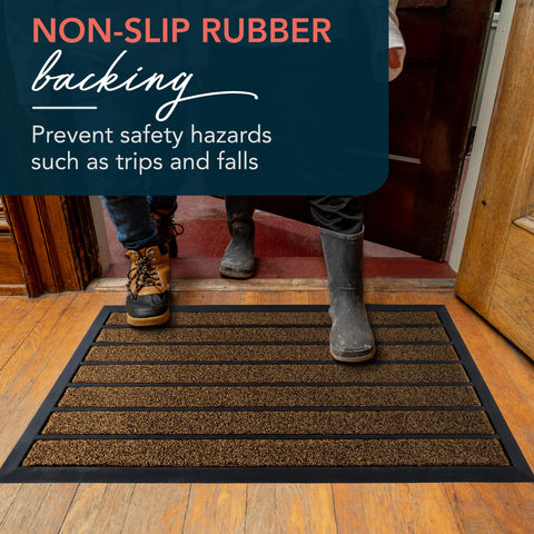 ubdyo dirt-trapping rug handles rain and snow with reliable performance.