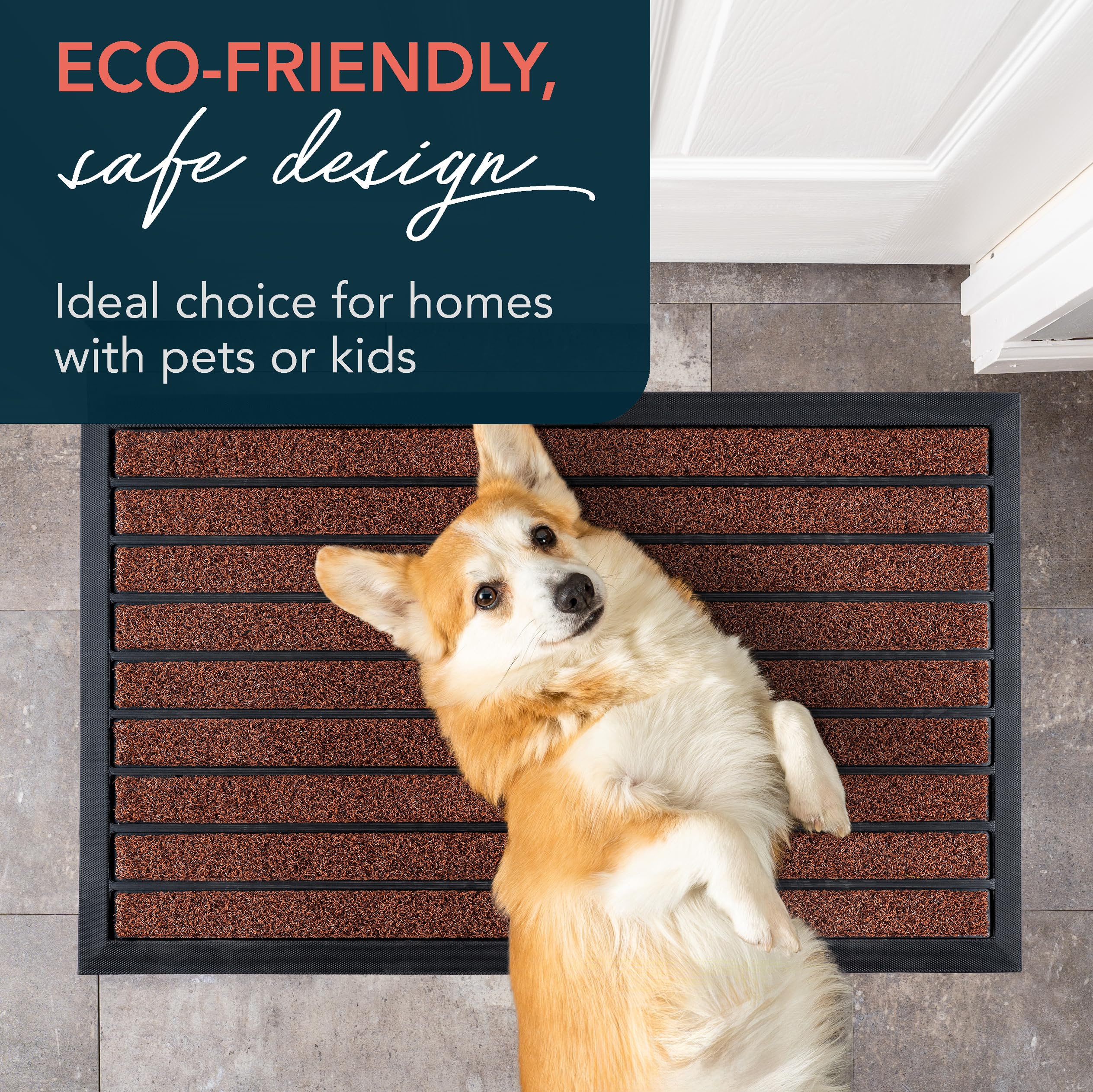 The ubdyo door mat suits both indoor and outdoor entryways for daily use.