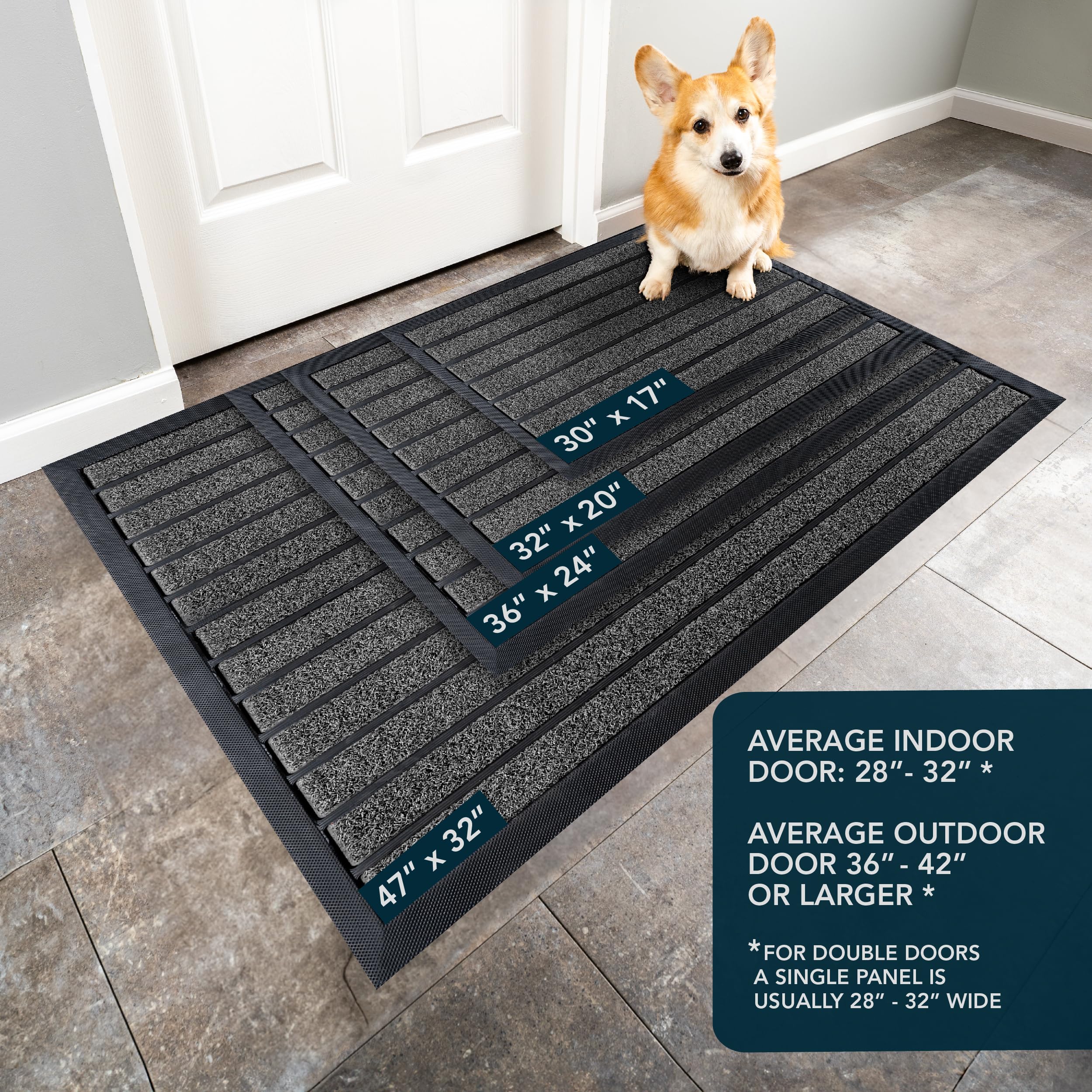 ubdyo door mat low-profile 0.4 inch clears doors smoothly