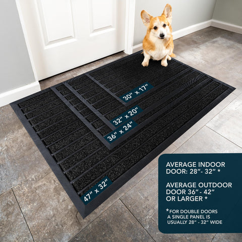 ubdyo low-profile 32x20 door mat fits smoothly under most doors