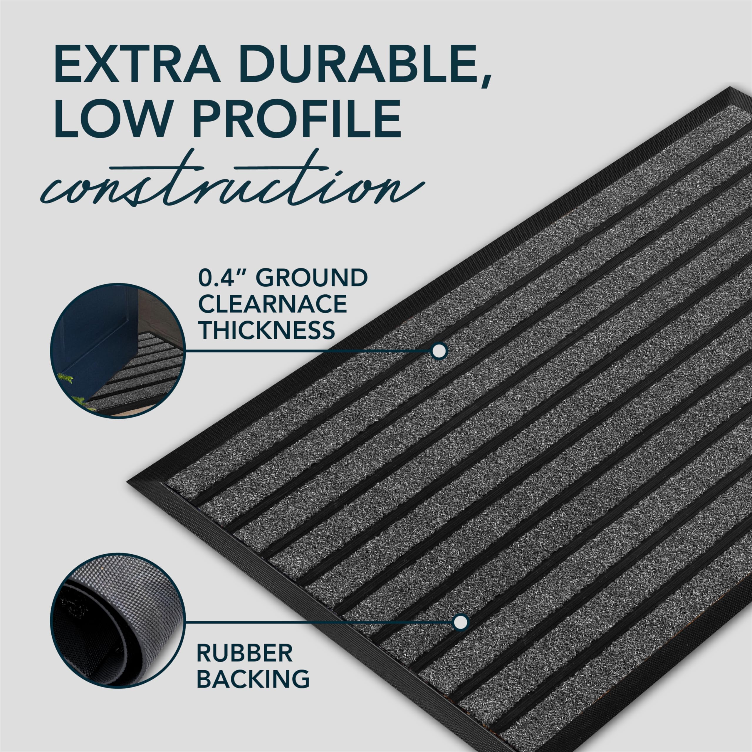 UBDYO Door Mat low-profile design clears doors without snagging.