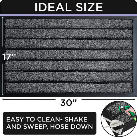 ubdyo non-slip door mat for outdoor indoors stays in place in wet weather