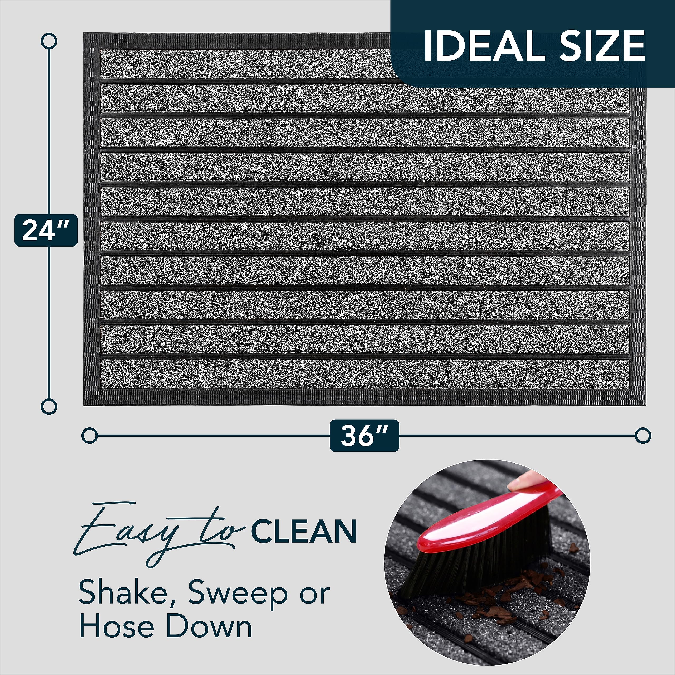 UBDYO Door Mat non-slip outdoor provides stable footing in wet weather.