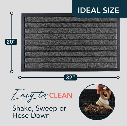 ubdyo door mat non-slip PVC backing prevents sliding in wet weather