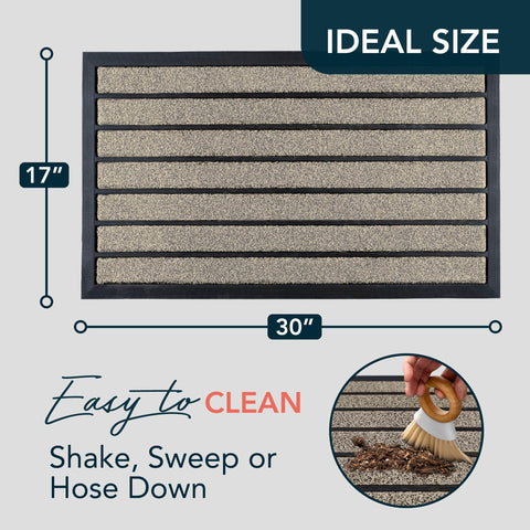 ubdyo non-slip rubber-back doormat stays put in rain