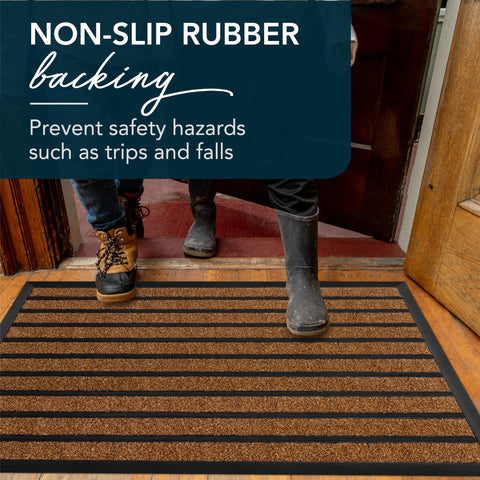 ubdyo easy-clean door mat can be rinsed or vacuumed quickly