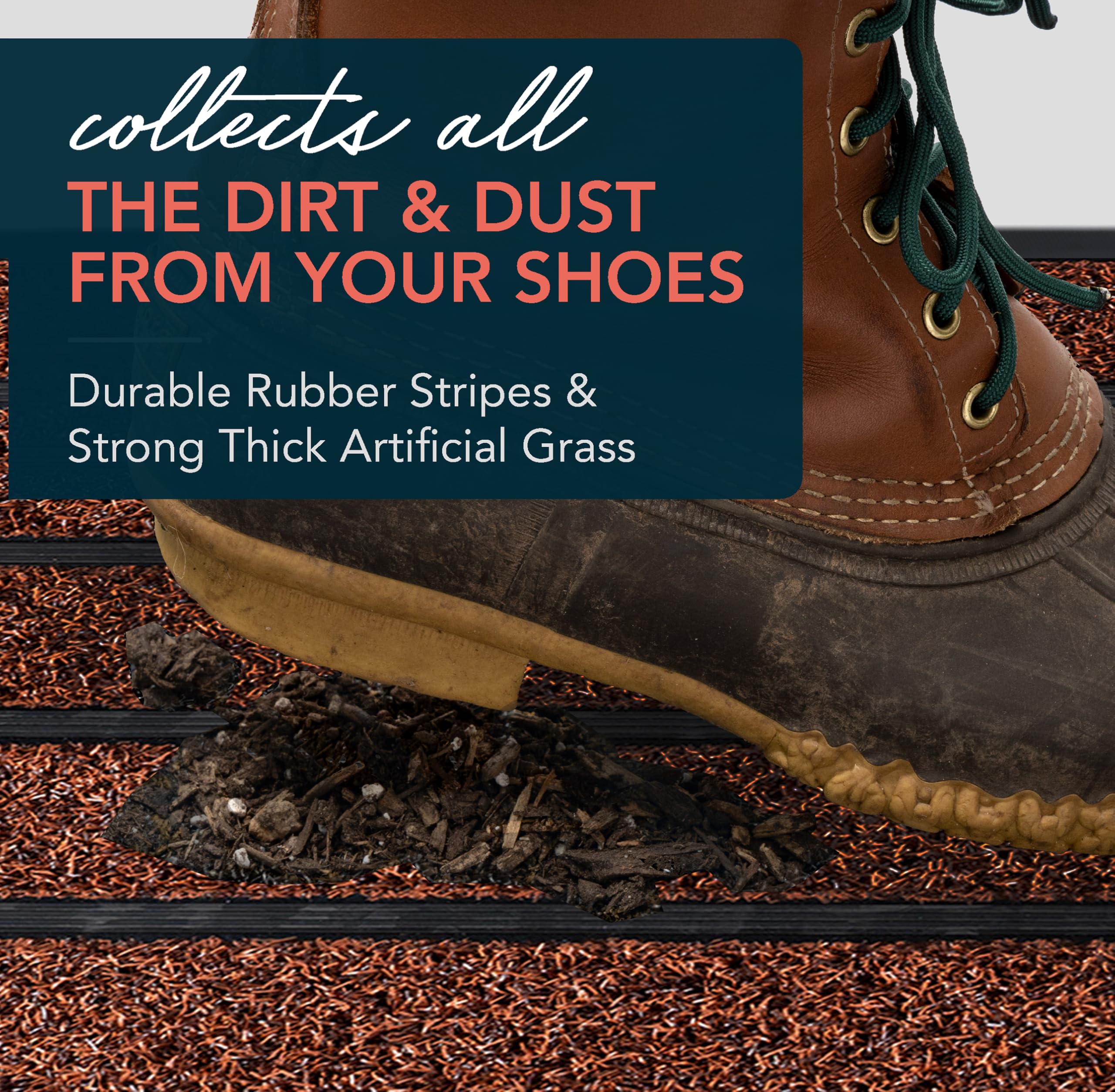 The ubdyo easy-clean door mat washes quickly with a spray and shake.