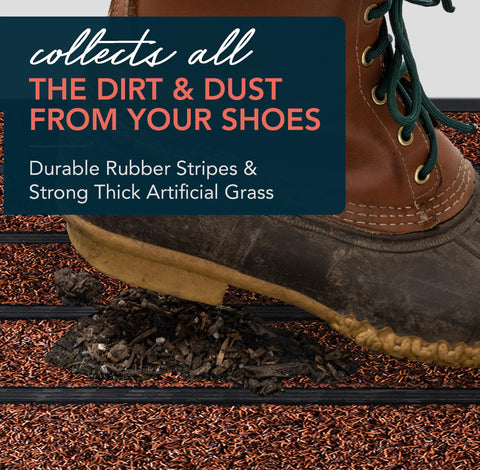 The ubdyo easy-clean door mat washes quickly with a spray and shake.