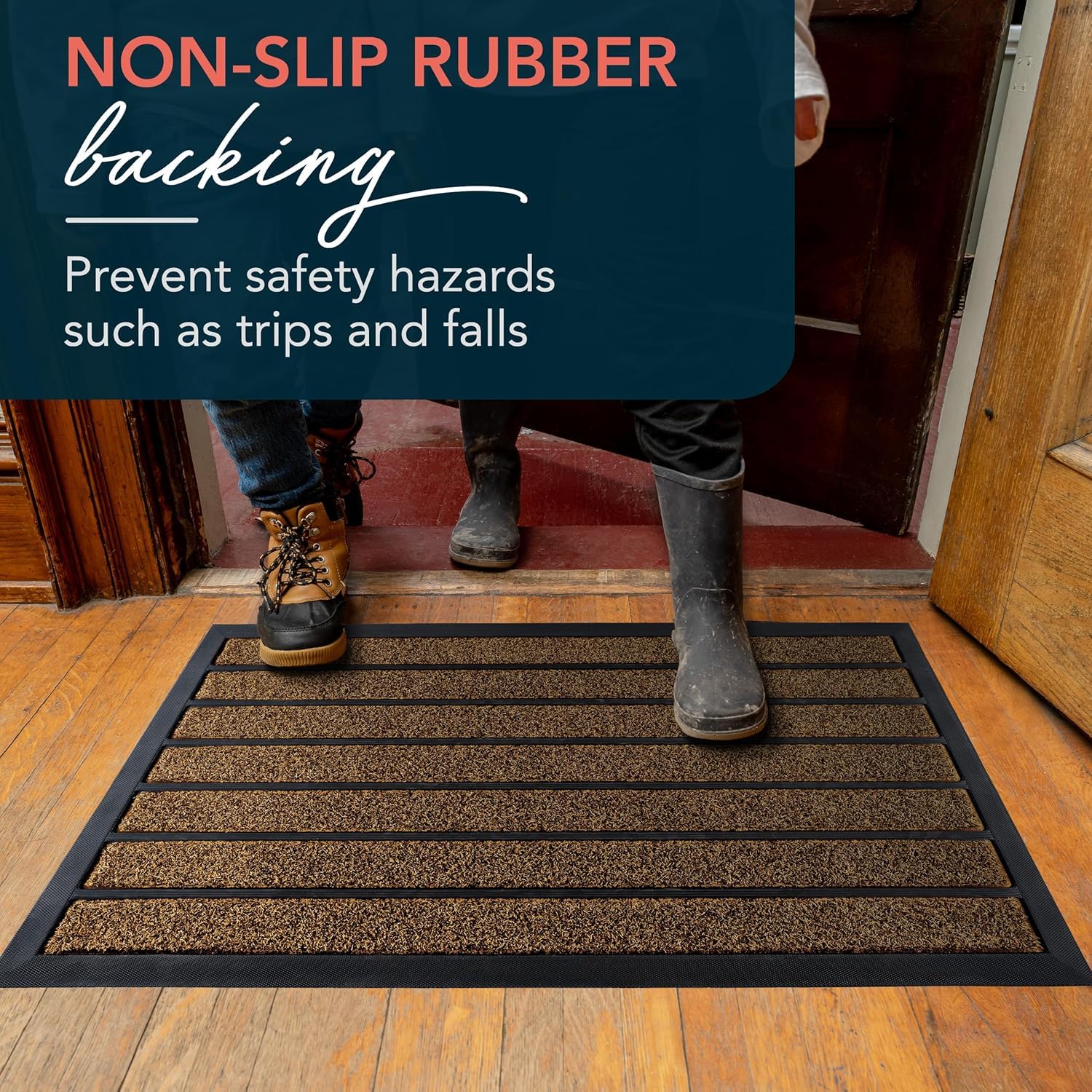 ubdyo easy-cleaning door mat rinses or vacuums in minutes