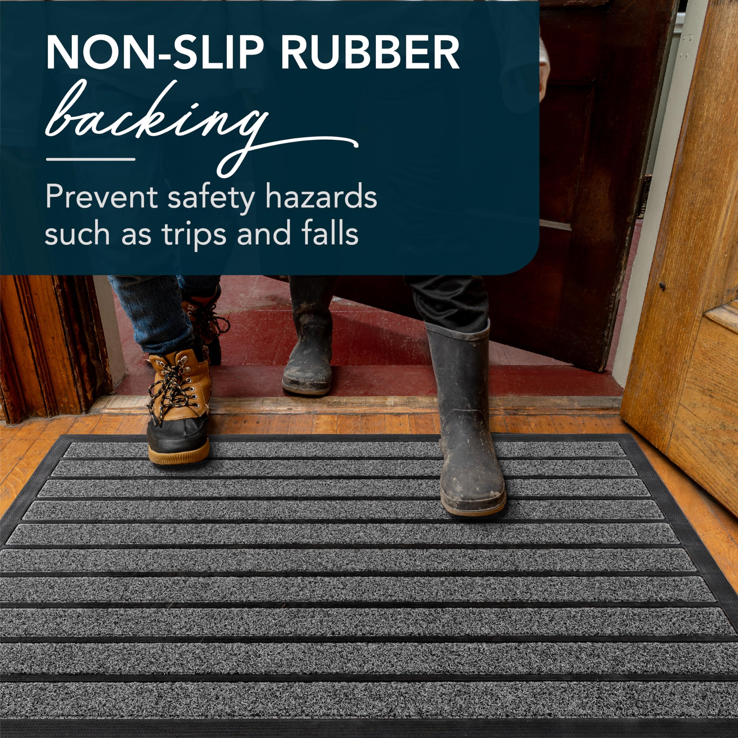 UBDYO Large entrance mat handles high-traffic areas with ease.