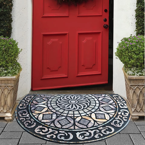 ubdyo muddy dirt-trapping mat captures debris at the doorstep.