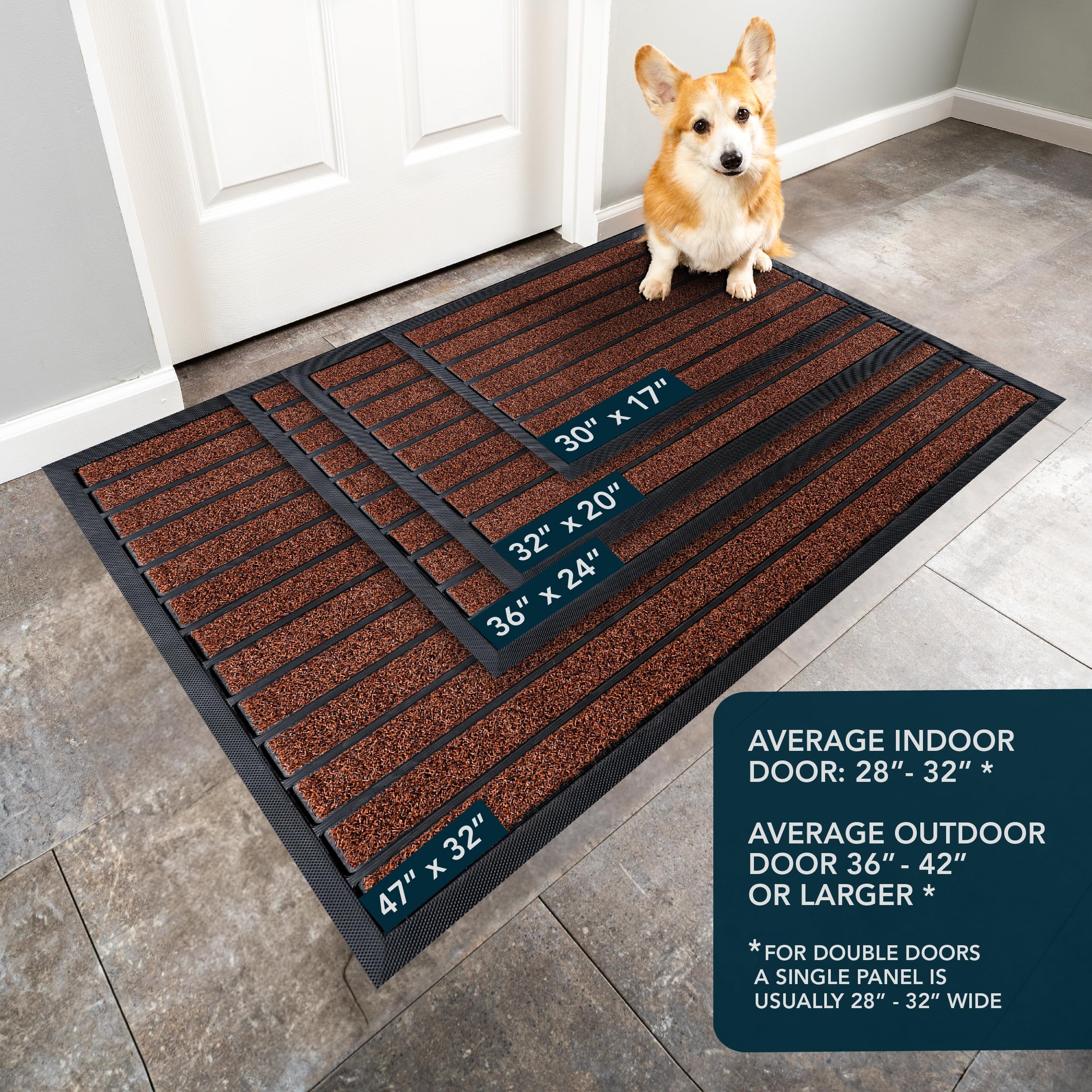 The ubdyo non-slip mat features a dense rubber back for stable outdoor use.