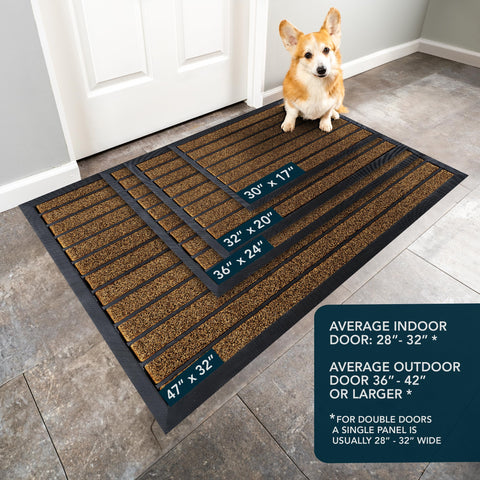 ubdyo door mat with PVC backing provides non-slip stability in wet weather