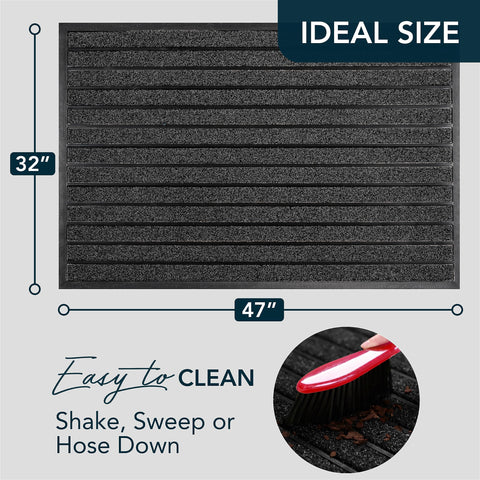 ubdyo non-slip entry rug stays in place, reducing slips during wet weather.