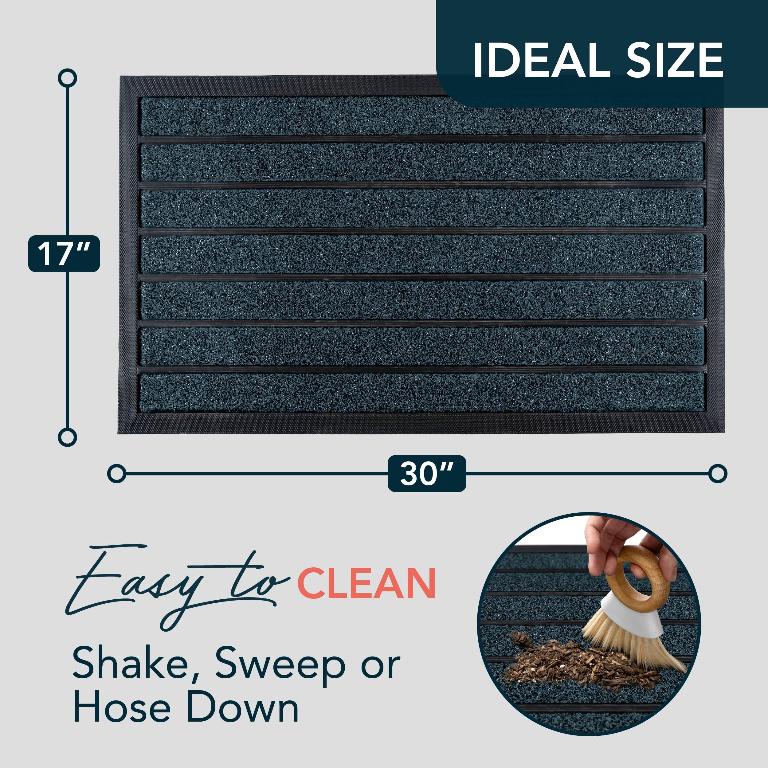 UBDYO non-slip leak-proof door mat prevents slipping during rain.