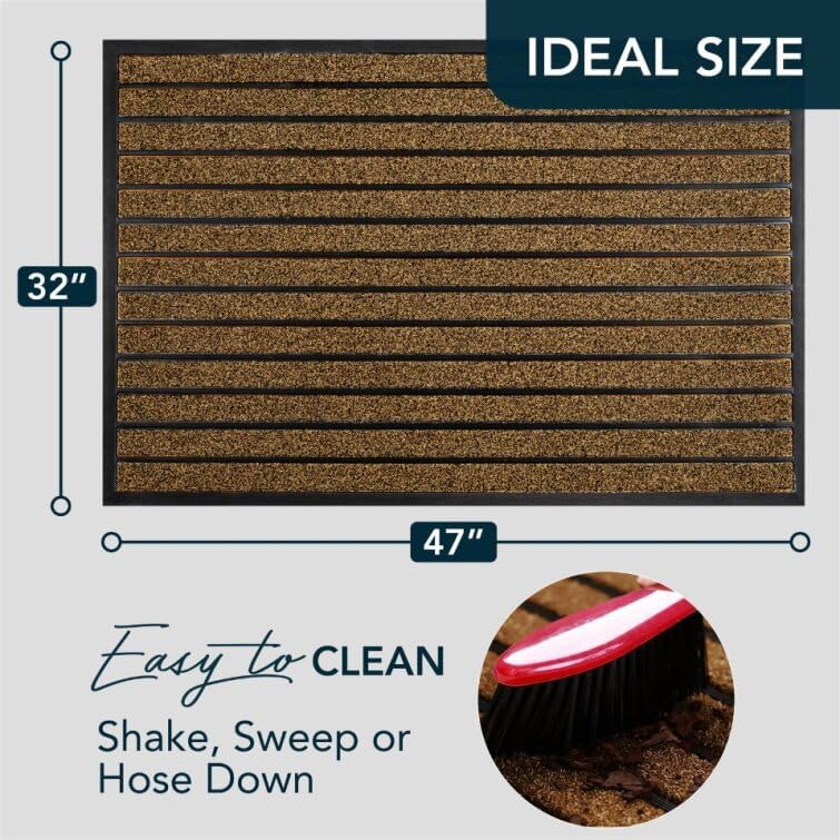 UBDYO non-slip outdoor rug prevents shifting on wet floors.