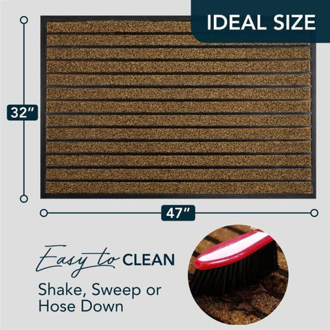 UBDYO non-slip outdoor rug prevents shifting on wet floors.