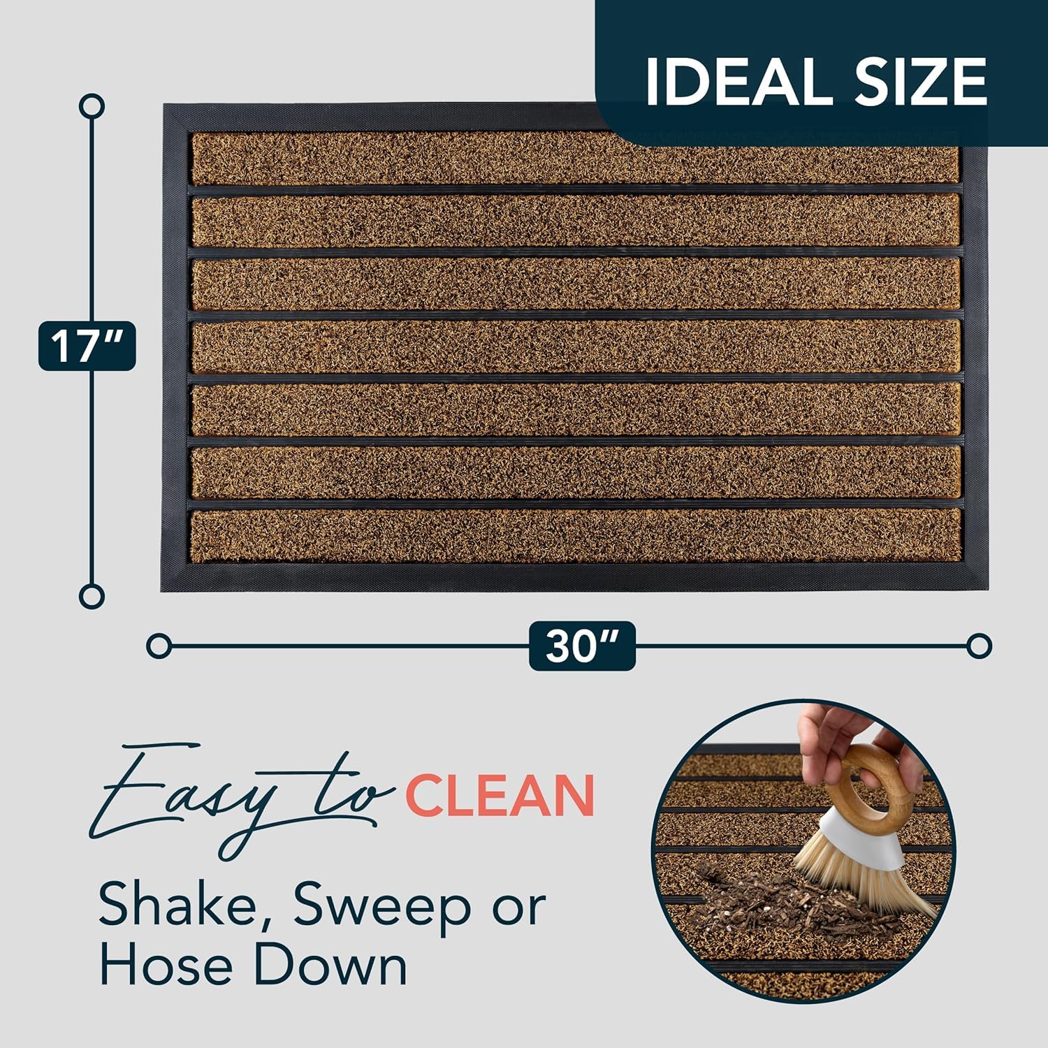 ubdyo outdoor door mat dirt-trapping strip keeps shoes cleaner daily