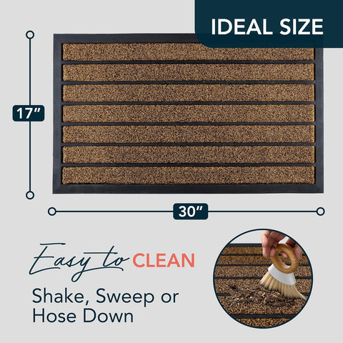 ubdyo outdoor door mat dirt-trapping strip keeps shoes cleaner daily