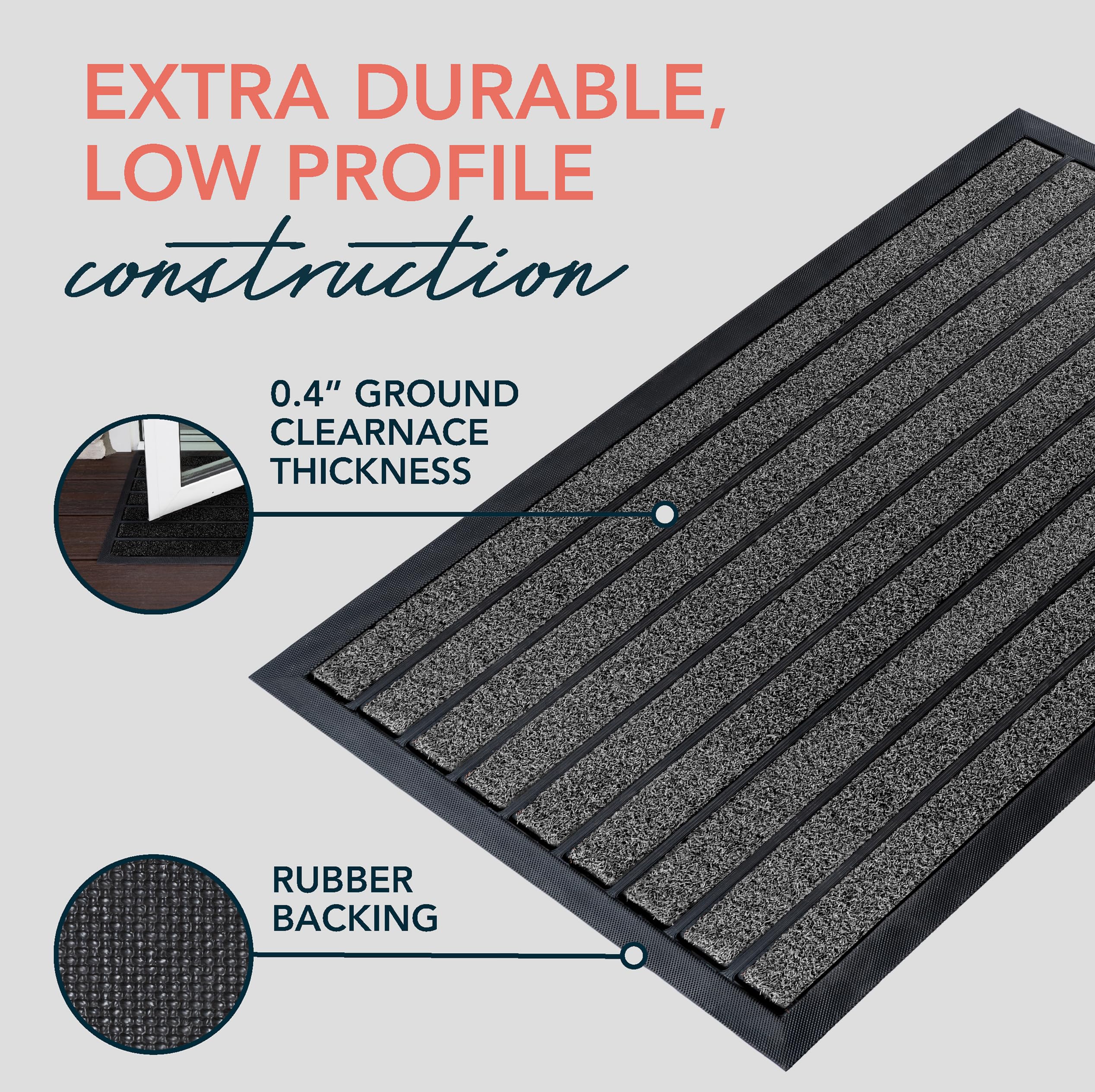 ubdyo outdoor mat easy-clean surface resists dirt and debris